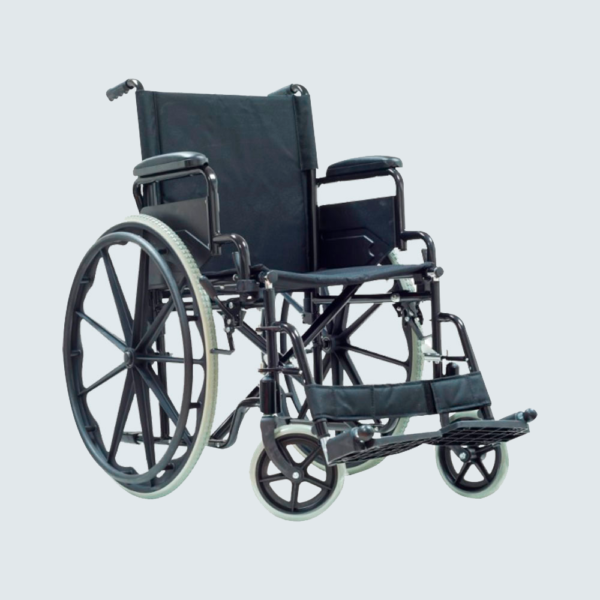 silla de ruedas color negro manual
