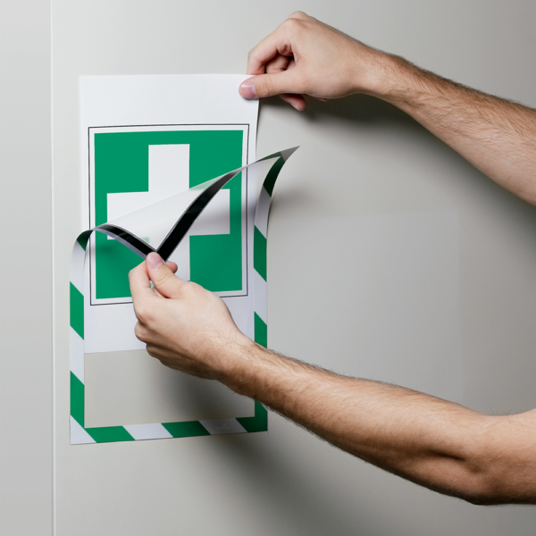 DURAFRAME® MAGNETIC SECURITY A4 color verde/blanco